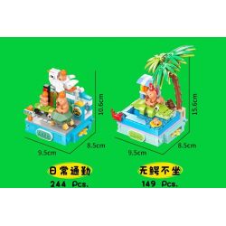 JIALE SPECIAL 54001 CUỘC SỐNG HÀNG NGÀY Ở KAPIBALA THỜI GIAN GIẢI TRÍ bộ đồ chơi xếp lắp ráp ghép mô hình CAPYBARA'S DAILY LIFE 236 khối