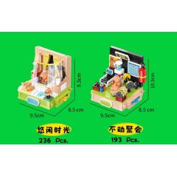 JIALE SPECIAL 54003 CUỘC SỐNG HÀNG NGÀY CỦA KAPIBALA FAT HOUSE bộ đồ chơi xếp lắp ráp ghép mô hình CAPYBARA'S DAILY LIFE 193 khối