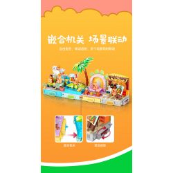 JIALE SPECIAL 54004 CUỘC SỐNG HÀNG NGÀY Ở KAPIBALA CÂU CÁ VÙNG NƯỚC GẶP KHÓ KHĂN bộ đồ chơi xếp lắp ráp ghép mô hình CAPYBARA'S DAILY LIFE 212 khối