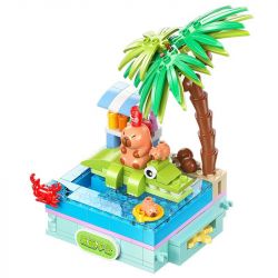 JIALE SPECIAL 54006 CUỘC SỐNG THƯỜNG NGÀY Ở KAPIBALA KHÔNG NGỒI YÊN NẾU CÓ CÁ SẤU bộ đồ chơi xếp lắp ráp ghép mô hình CAPYBARA'S DAILY LIFE 149 khối