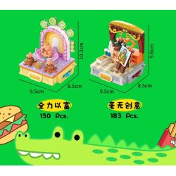 JIALE SPECIAL 54007 CUỘC SỐNG HÀNG NGÀY CỦA KAPIBALA CỐ GẮNG HẾT SỨC ĐỂ LÀM GIÀU bộ đồ chơi xếp lắp ráp ghép mô hình CAPYBARA'S DAILY LIFE 150 khối