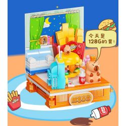 JIALE SPECIAL 54007 CUỘC SỐNG HÀNG NGÀY CỦA KAPIBALA CỐ GẮNG HẾT SỨC ĐỂ LÀM GIÀU bộ đồ chơi xếp lắp ráp ghép mô hình CAPYBARA'S DAILY LIFE 150 khối