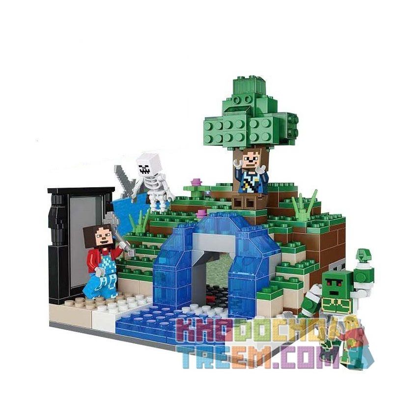 XINGBAO XB-09001 09001 XB09001 non  KHU TIỂU CẢNH bộ đồ chơi xếp lắp ráp ghép mô hình Minecraft BLOCK WORLD Game Xây Dựng 363 khối