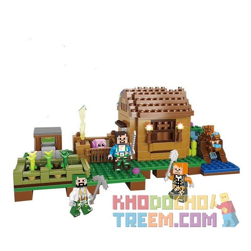 XINGBAO XB-09002 09002 XB09002 non  TRANG TRẠI NHỎ bộ đồ chơi xếp lắp ráp ghép mô hình Minecraft BLOCK WORLD Game Xây Dựng 396 khối
