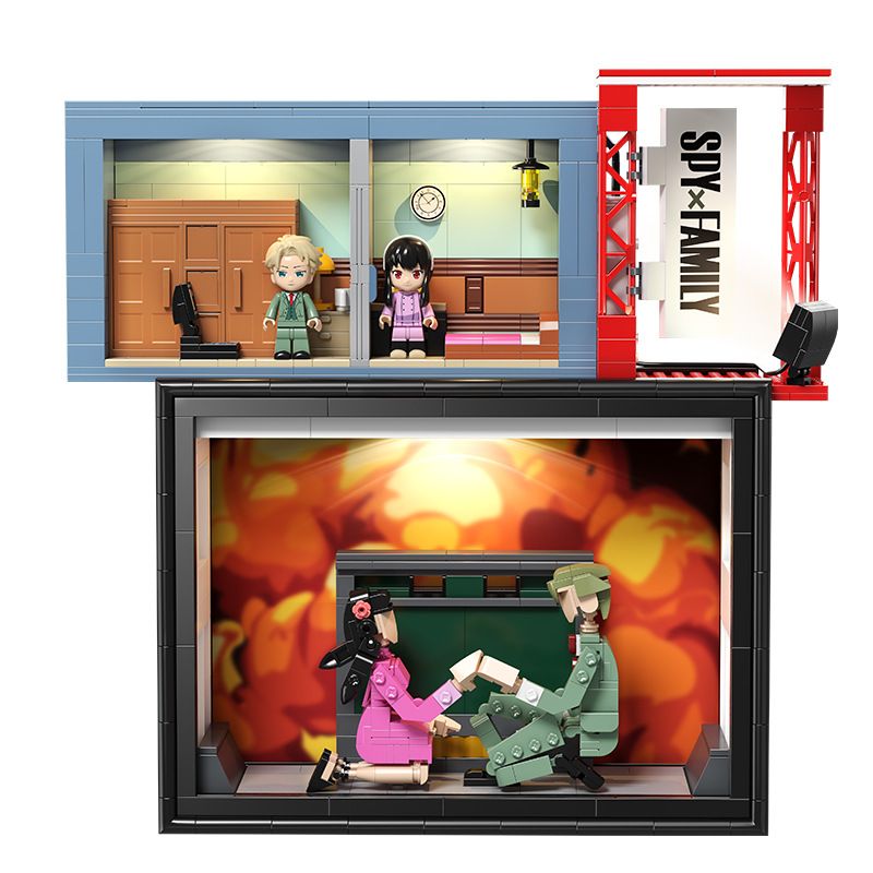 JIALE SPECIAL 33003 SPY PLAY HOUSE THỜI GIAN TÁN TỈNH bộ đồ chơi xếp lắp ráp ghép mô hình Movie & Game SPY FAMILY Phim Và Trò Chơi 781 khối