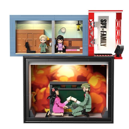 JIALE SPECIAL 33003 SPY PLAY HOUSE THỜI GIAN TÁN TỈNH bộ đồ chơi xếp lắp ráp ghép mô hình Movie & Game SPY FAMILY Phim Và Trò Chơi 781 khối