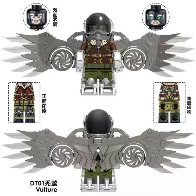 NONE DT01 KỀN NHỎ bộ đồ chơi xếp lắp ráp ghép mô hình Super Heroes Siêu Nhân Anh Hùng