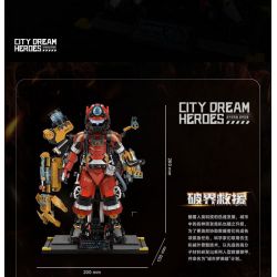 IBLOCK IB1101 1101 CITY DREAM HERO GIẢI CỨU VƯỢT RANH GIỚI bộ đồ chơi xếp lắp ráp ghép mô hình CITY DREAM HEROES 1240 khối