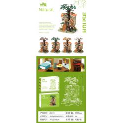 SMALL ANGLE JD039 NHÀ TRÊN CÂY BỐN MÙA bộ đồ chơi xếp lắp ráp ghép mô hình Creator NATURAL HOUSE Sáng Tạo 1711 khối