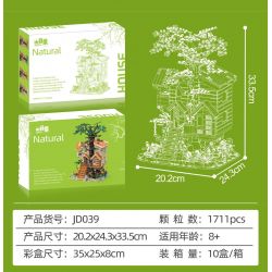 SMALL ANGLE JD039 NHÀ TRÊN CÂY BỐN MÙA bộ đồ chơi xếp lắp ráp ghép mô hình Creator NATURAL HOUSE Sáng Tạo 1711 khối