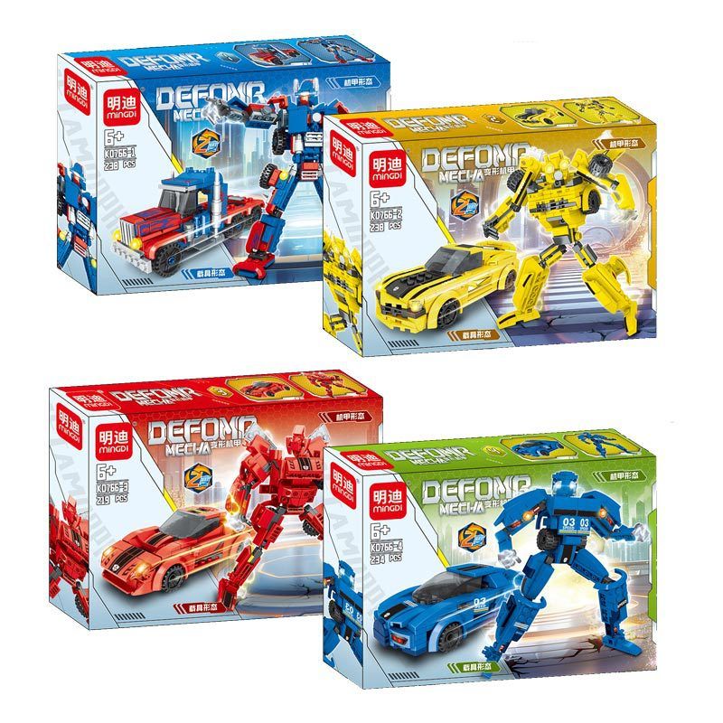MINGDI LEIBAO K0766 0766 4 LOẠI CƠ CHẾ BIẾN HÌNH bộ đồ chơi xếp lắp ráp ghép mô hình Movie & Game Phim Và Trò Chơi 929 khối