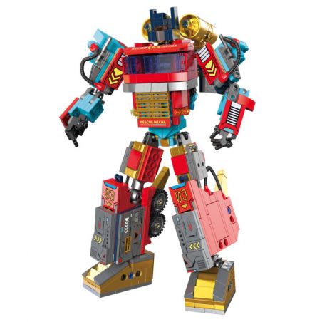 ZHEGAO 912027 CƠ KHÍ CỨU HỘ TOÀN CẦU bộ đồ chơi xếp lắp ráp ghép mô hình Movie & Game CIRCLE STAR RESCUE TEAM Phim Và Trò Chơi 745 khối