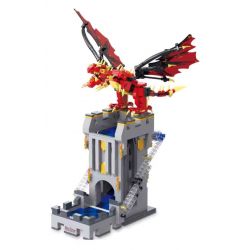 SMALL ANGLE JD046 THÁP XÚC XẮC THỜI TRUNG CỔ bộ đồ chơi xếp lắp ráp ghép mô hình DICE TOWER 1176 khối