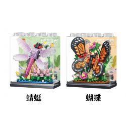 GAOMISI T1071 1071 THẾ GIỚI CÔN TRÙNG 4 LOẠI CHUỒN BƯỚM BỌ NGỰA bộ đồ chơi xếp lắp ráp ghép mô hình Architecture INSECT WORLD Công Trình Kiến Trúc 659 khối