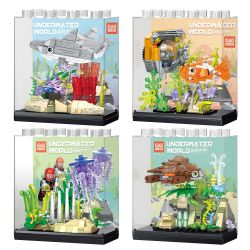 GAOMISI T1061 1061 THẾ GIỚI DƯỚI NƯỚC 4 MÔ HÌNH bộ đồ chơi xếp lắp ráp ghép mô hình UNDERWATER WORLD