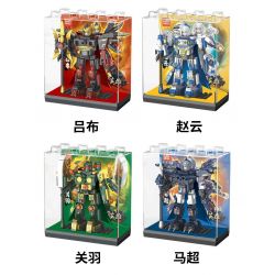 GAOMISI T1065 1065 MÔ HÌNH TAM QUỐC ANH HÙNG MECHA 4 bộ đồ chơi xếp lắp ráp ghép mô hình