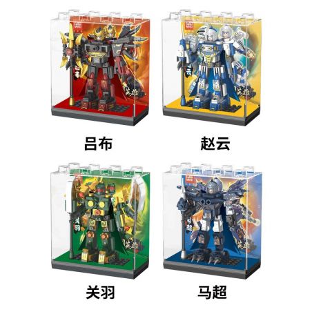 GAOMISI T1065 1065 MÔ HÌNH TAM QUỐC ANH HÙNG MECHA 4 bộ đồ chơi xếp lắp ráp ghép mô hình