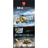 MINGDI LEIBAO K2055 2055 TRỰC THĂNG VẬN TẢI MI8 bộ đồ chơi xếp lắp ráp ghép mô hình Military Army MI-8 TRANSPORT HELICOPTER Quân Sự Bộ Đội 313 khối