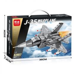 MINGDI LEIBAO K2057 2057 MÁY BAY CHIẾN ĐẤU TRÊN TÀU SÂN THẾ HỆ THỨ SÁU J-35 bộ đồ chơi xếp lắp ráp ghép mô hình Military Army J-35 WARPLANE Quân Sự Bộ Đội 317 khối