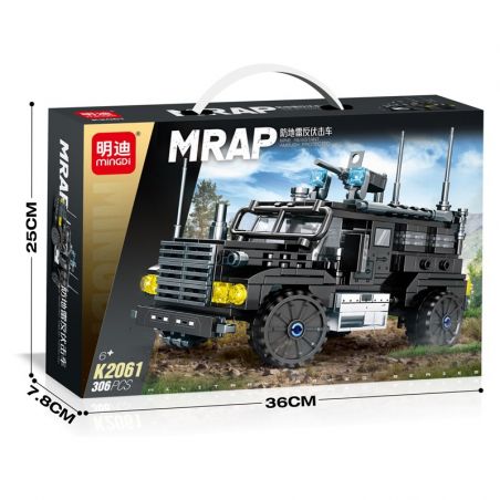 MINGDI LEIBAO K2061 2061 XE CHỐNG PHỤC KÍCH MÌN MRAP bộ đồ chơi xếp lắp ráp ghép mô hình Military Army Quân Sự Bộ Đội 306 khối
