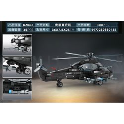 MINGDI LEIBAO K2062 2062 TRỰC THĂNG QUÂN SỰ bộ đồ chơi xếp lắp ráp ghép mô hình Military Army MILITARY HELICOPTER Quân Sự Bộ Đội 300 khối