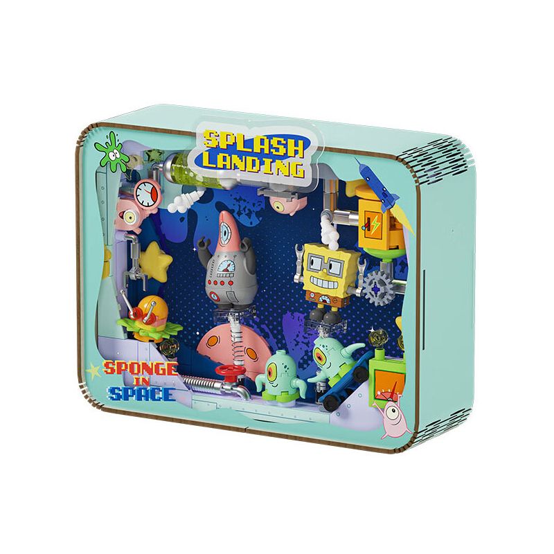 AREA-X AB0030 0030 KHUNG ẢNH GIẤC MƠ ẢO SPONGEBOB SQUAREPANTS GALAXY AWAY bộ đồ chơi xếp lắp ráp ghép mô hình Movie & Game Phim Và Trò Chơi