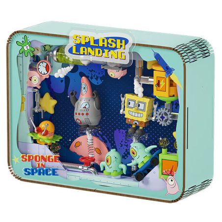 AREA-X AB0030 0030 KHUNG ẢNH GIẤC MƠ ẢO SPONGEBOB SQUAREPANTS GALAXY AWAY bộ đồ chơi xếp lắp ráp ghép mô hình Movie & Game Phim Và Trò Chơi