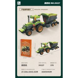 JIESTAR 59227 MÁY RẢI PHÂN BÓN bộ đồ chơi xếp lắp ráp ghép mô hình City MANURE SPREADER Thành Phố 370 khối