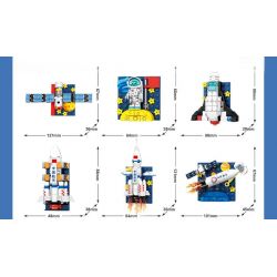 SEMBO 610043 VĂN HÓA VÀ SÁNG TẠO HÀNG KHÔNG VŨ TRỤ NAM CHÂM TỦ LẠNH TỪ TÍNH bộ đồ chơi xếp lắp ráp ghép mô hình City Thành Phố 340 khối