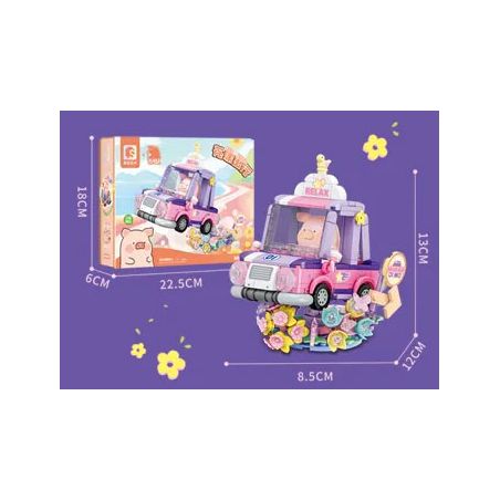 SEMBO 608079 XE LỢN ĐÓNG HỘP LULU bộ đồ chơi xếp lắp ráp ghép mô hình Movie & Game Phim Và Trò Chơi 308 khối