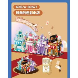 SEMBO 601577 CỬA HÀNG MÀU SẮC Ở GÓC PHỐ CUỘC PHIÊU LƯU TÌM TUYẾT bộ đồ chơi xếp lắp ráp ghép mô hình 404 khối