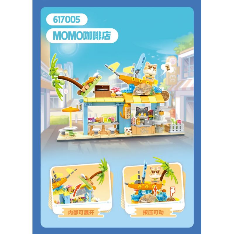 SEMBO 617005 QUÁN CÀ PHÊ MOMO bộ đồ chơi xếp lắp ráp ghép mô hình 435 khối