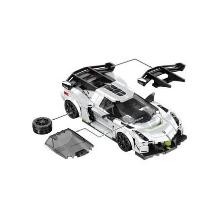 SEMBO 714542 THẾ GIỚI XE NỔI TIẾNG BK2 bộ đồ chơi xếp lắp ráp ghép mô hình Racers Đua Tốc Độ 313 khối