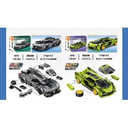 SEMBO 714543 THẾ GIỚI XE NỔI TIẾNG BK2 bộ đồ chơi xếp lắp ráp ghép mô hình Racers Đua Tốc Độ 308 khối