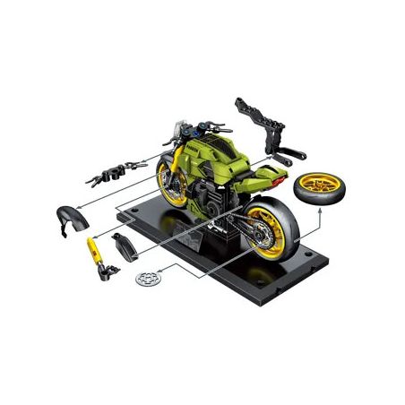 SEMBO 714551 THẾ GIỚI XE NỔI TIẾNG MÁY BK2 bộ đồ chơi xếp lắp ráp ghép mô hình Racers Đua Tốc Độ 220 khối