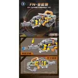 Kazi KY88039 88039 SÚNG CẦM TAY TƯƠNG LAI bộ đồ chơi xếp lắp ráp ghép mô hình Military Army FUTURE FIREARMS Quân Sự Bộ Đội 1136 khối