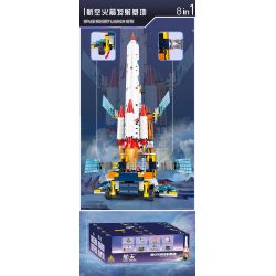 Kazi KY83040 83040 CĂN CỨ PHÓNG TÊN LỬA VŨ TRỤ 8 TỔ HỢP bộ đồ chơi xếp lắp ráp ghép mô hình City SPACE ROCKET LAUNCH SITE Thành Phố 775 khối