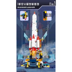 Kazi KY83040 83040 CĂN CỨ PHÓNG TÊN LỬA VŨ TRỤ 8 TỔ HỢP bộ đồ chơi xếp lắp ráp ghép mô hình City SPACE ROCKET LAUNCH SITE Thành Phố 775 khối