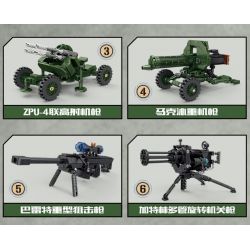 Kazi KY88033 88033 TOM LONG CHÂN M59 PHÁO 6 COMBO bộ đồ chơi xếp lắp ráp ghép mô hình Military Army Quân Sự Bộ Đội 1316 khối