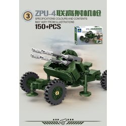 Kazi KY88033 88033 TOM LONG CHÂN M59 PHÁO 6 COMBO bộ đồ chơi xếp lắp ráp ghép mô hình Military Army Quân Sự Bộ Đội 1316 khối