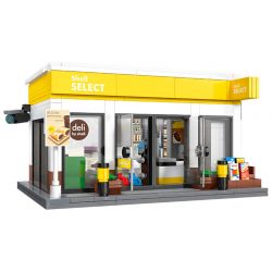 CADA DOUBLEE C66027 66027 CỬA HÀNG TIỆN LỢI SHELL bộ đồ chơi xếp lắp ráp ghép mô hình City Thành Phố 303 khối