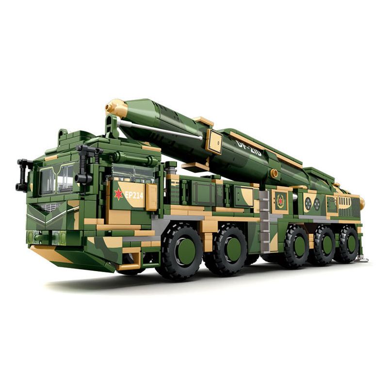 LE YI 82001 XE TÊN LỬA ĐẠN ĐẠO CHỐNG HẠM DONGFENG 21D bộ đồ chơi xếp lắp ráp ghép mô hình Military Army DF-21D ANTI-SHIP BALLISTIC MISSILE Quân Sự Bộ Đội 1208 khối