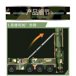 LE YI 82001 XE TÊN LỬA ĐẠN ĐẠO CHỐNG HẠM DONGFENG 21D bộ đồ chơi xếp lắp ráp ghép mô hình Military Army DF-21D ANTI-SHIP BALLISTIC MISSILE Quân Sự Bộ Đội 1208 khối