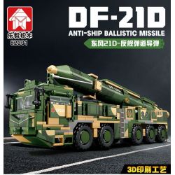 LE YI 82001 XE TÊN LỬA ĐẠN ĐẠO CHỐNG HẠM DONGFENG 21D bộ đồ chơi xếp lắp ráp ghép mô hình Military Army DF-21D ANTI-SHIP BALLISTIC MISSILE Quân Sự Bộ Đội 1208 khối