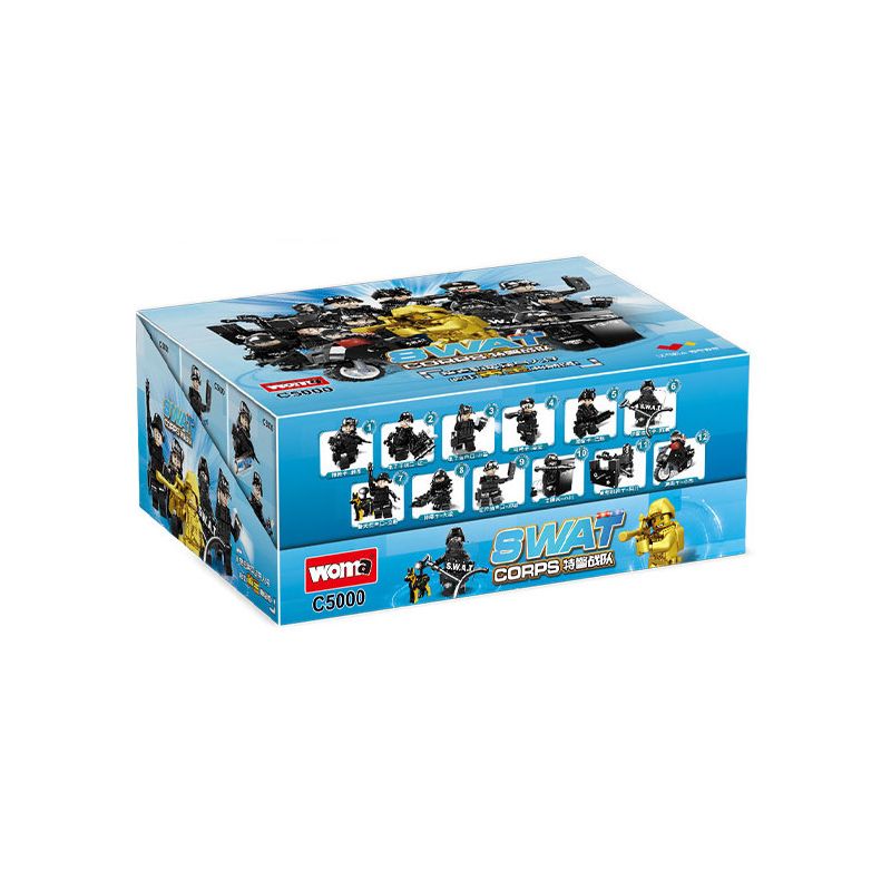 WOMA C5000 5000 MÔ HÌNH ĐỘI SWAT 12 bộ đồ chơi xếp lắp ráp ghép mô hình Military Army Quân Sự Bộ Đội 376 khối