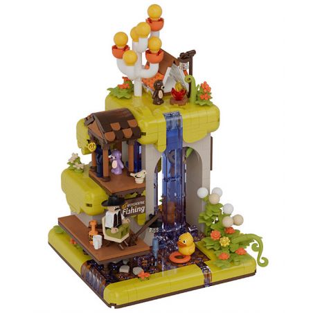 BALODY 21258 KHU CẮM TRẠI WONDER STAR bộ đồ chơi xếp lắp ráp ghép mô hình WONDERFUL CAMPSITE 802 khối