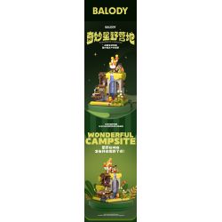 BALODY 21258 KHU CẮM TRẠI WONDER STAR bộ đồ chơi xếp lắp ráp ghép mô hình WONDERFUL CAMPSITE 802 khối