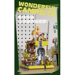 BALODY 21258 KHU CẮM TRẠI WONDER STAR bộ đồ chơi xếp lắp ráp ghép mô hình WONDERFUL CAMPSITE 802 khối