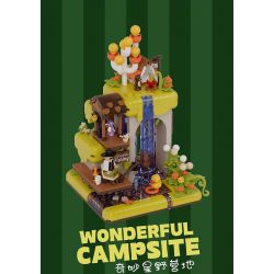 BALODY 21258 KHU CẮM TRẠI WONDER STAR bộ đồ chơi xếp lắp ráp ghép mô hình WONDERFUL CAMPSITE 802 khối