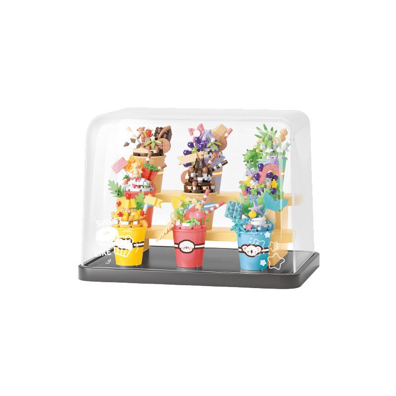 BALODY 16358 LY KEM NGỌT NGÀO 6 LOẠI bộ đồ chơi xếp lắp ráp ghép mô hình 830 khối